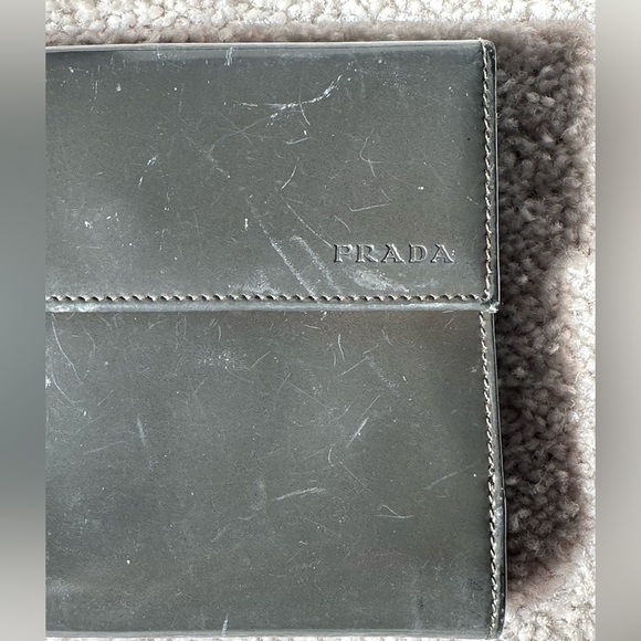 Prada Wallet - Spazzolato Portafoglio in Color Gray Smog with authenticity card - Picture 5 of 15